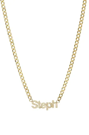 Cuban Link Diamond Name Choker