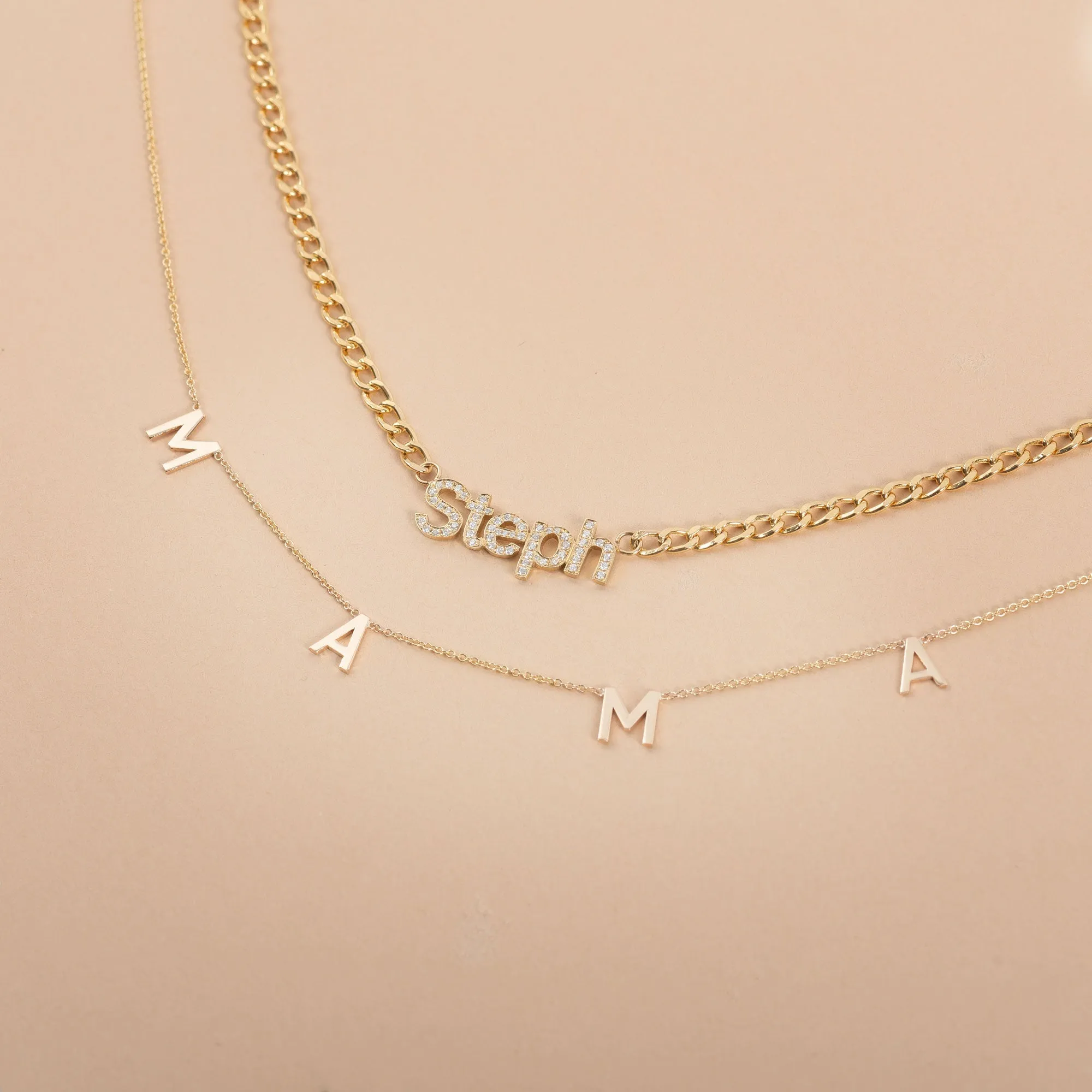 Cuban Link Diamond Name Choker