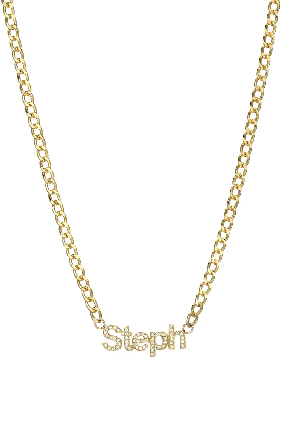 Cuban Link Diamond Name Choker