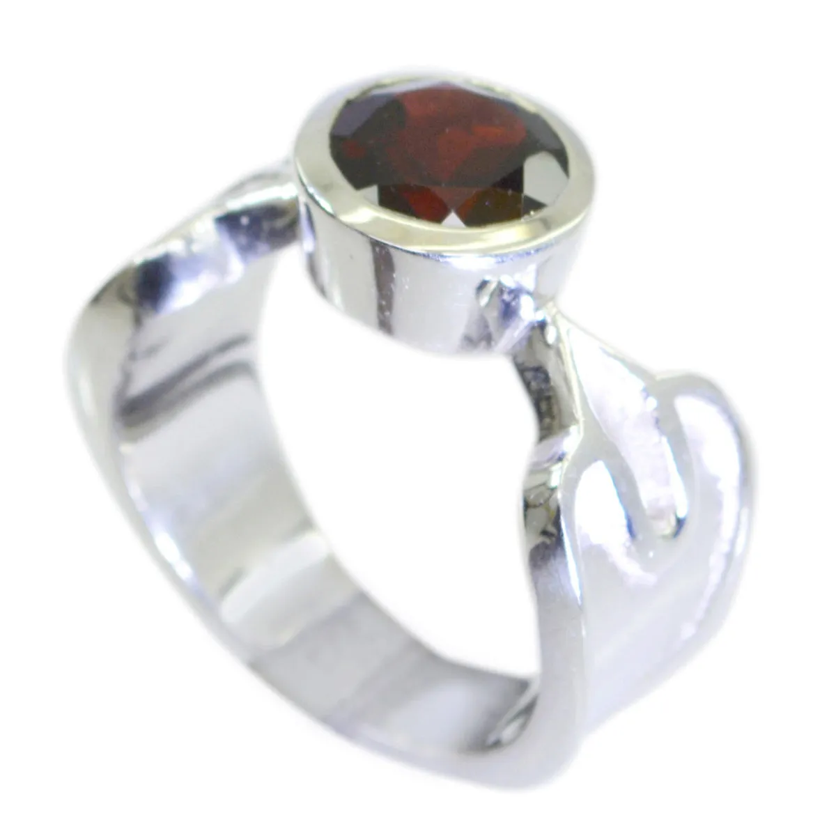 Cunning Gemstone Garnet 925 Sterling Silver Rings Black Jewelry Box