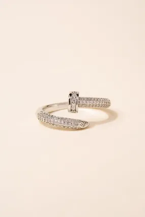 CZ Pave Encrusted Nail Ring