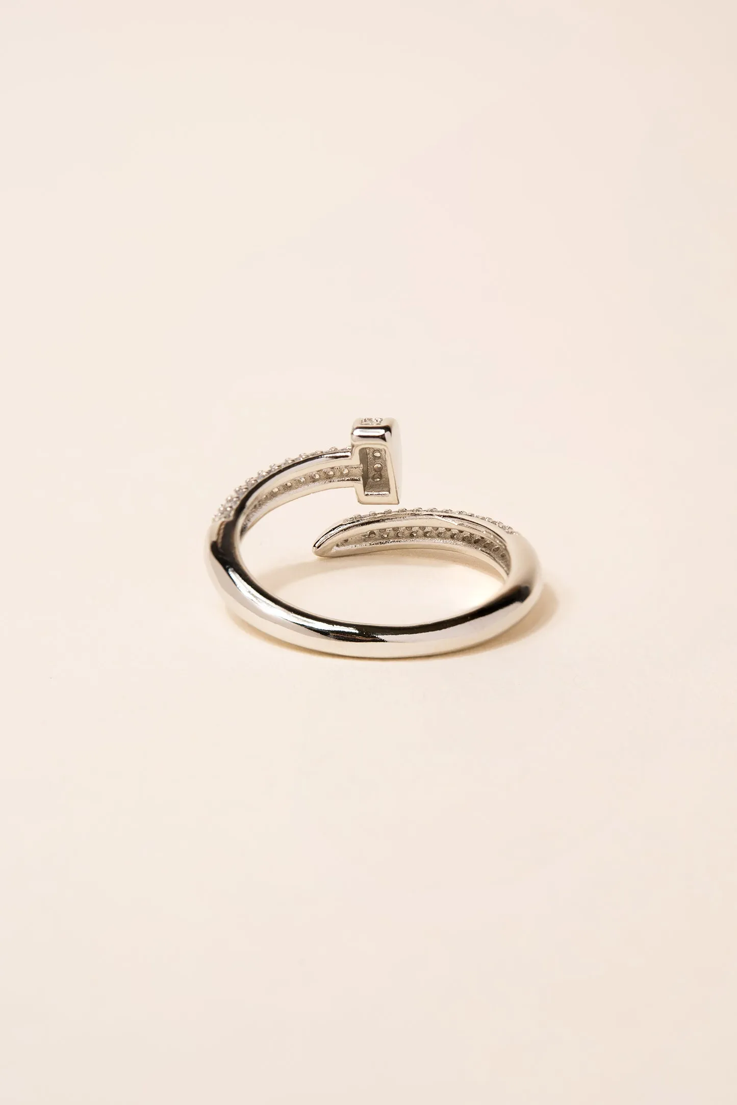 CZ Pave Encrusted Nail Ring