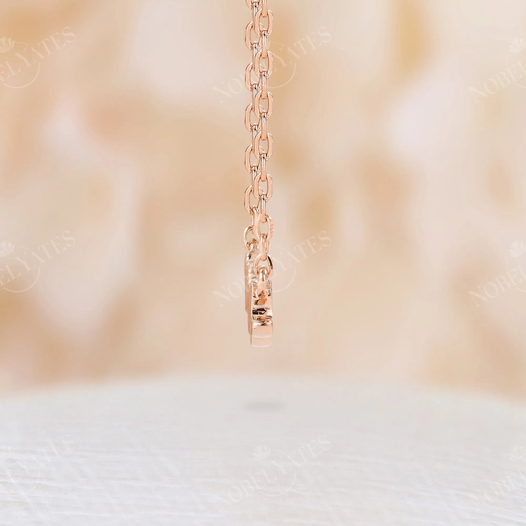 Dainty MAMA Necklace Delicate Pendant Chain Rose Gold