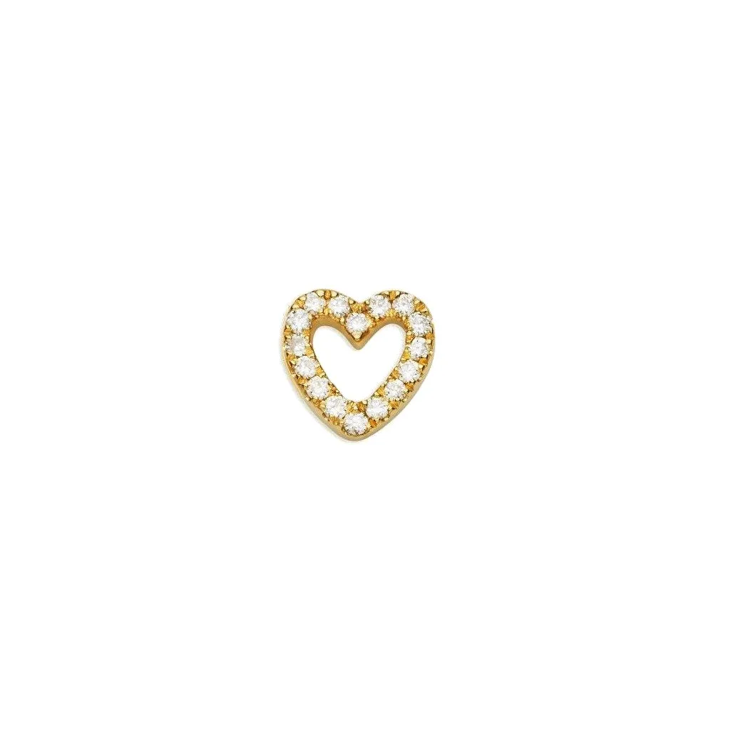 Diamond Heart Charm