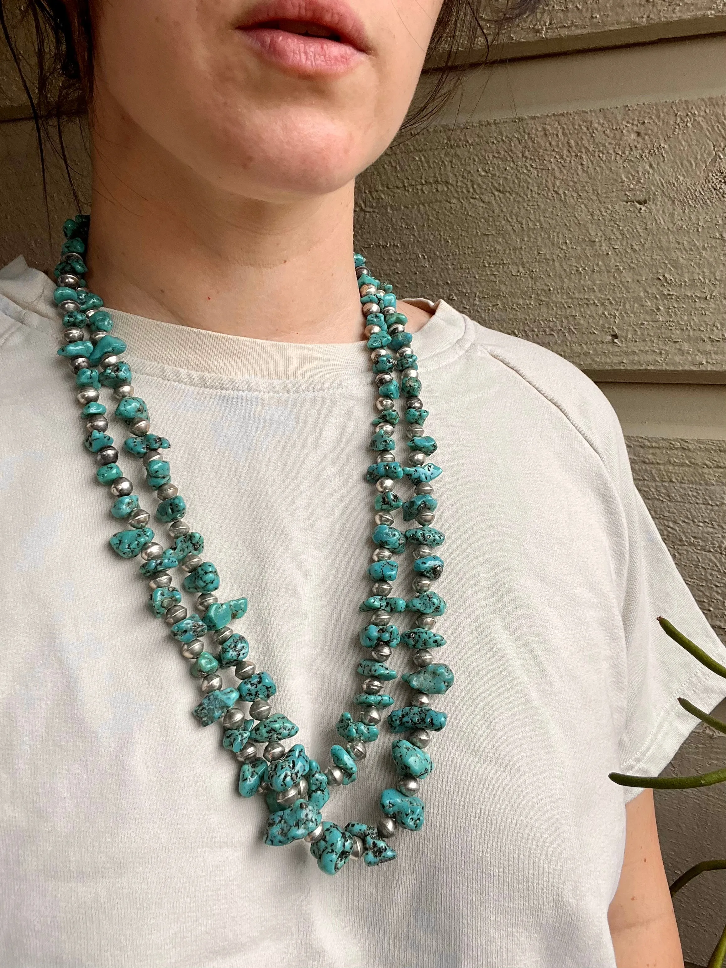 Double Strand Turquoise Necklace