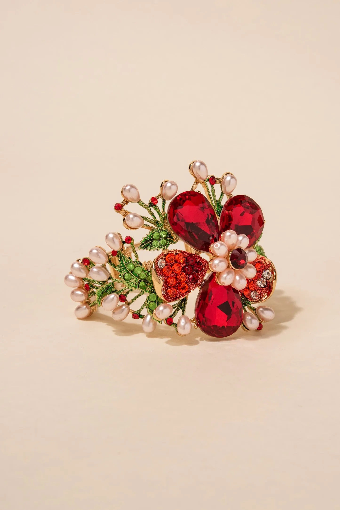 Duchess Floral Crystal Corsage Stretch Bracelet