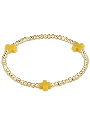 egirl SIGNATURE CROSS BRACELET - YELLOW