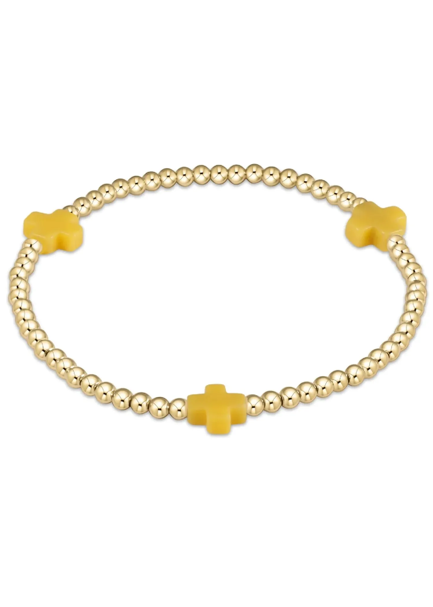 egirl SIGNATURE CROSS BRACELET - YELLOW