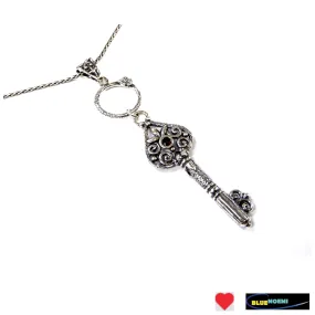 Elegant Sterling silver key to my Heart necklace key pendant Valentine Love Gift