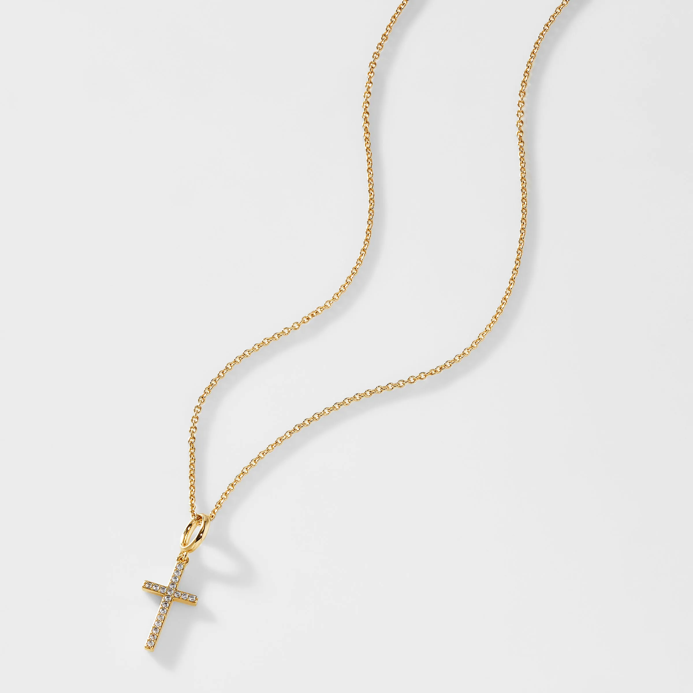 ELEVATE PAVE CZ CROSS PENDANT NECKLACE