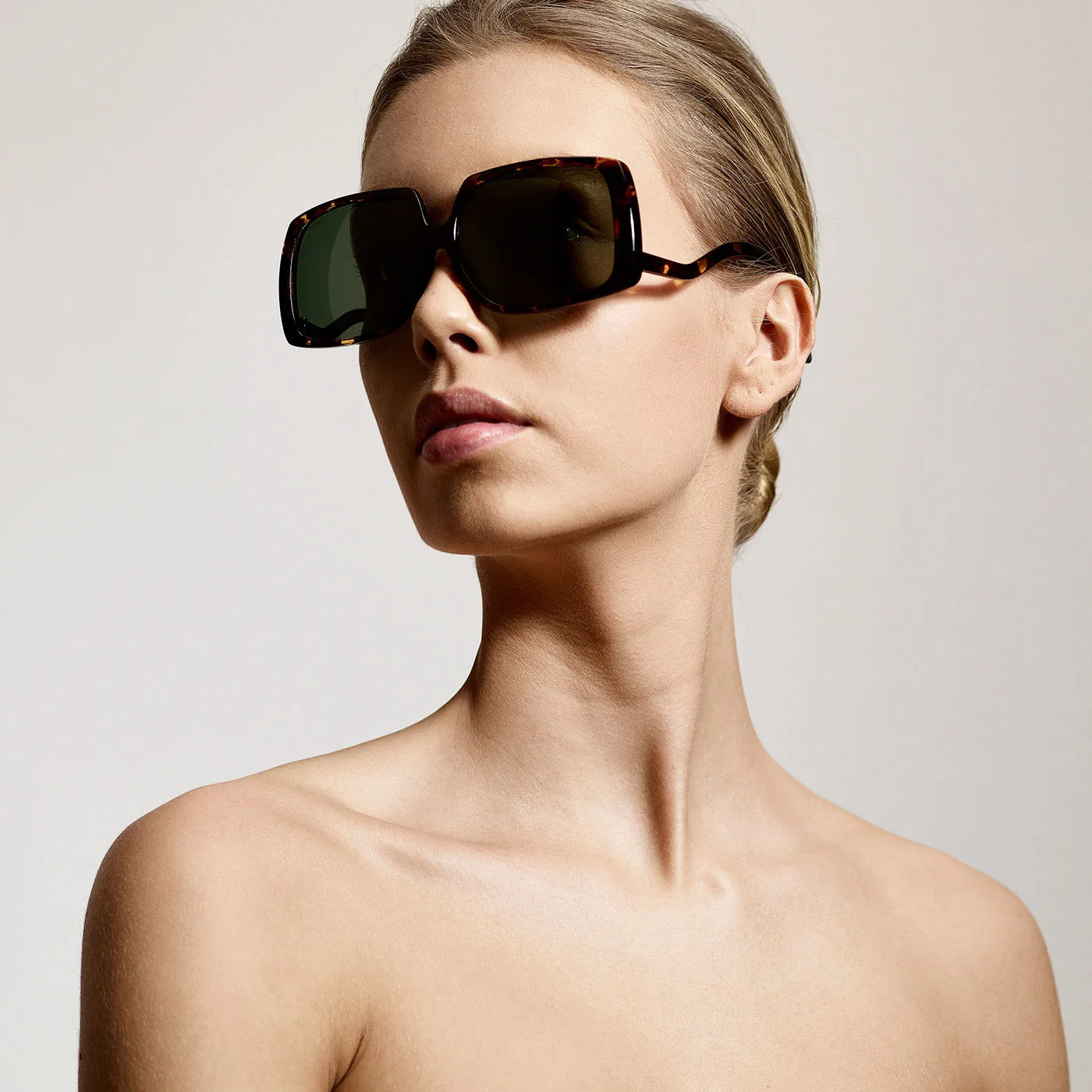 ELLEN oversized retro sunglasses, tortoise