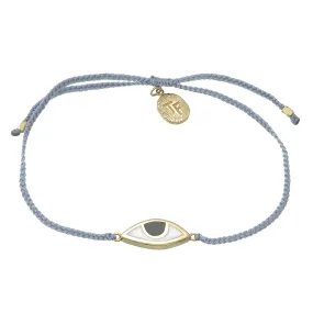 EYE PROTECTION BRACELET - PASTEL GREY - GOLD