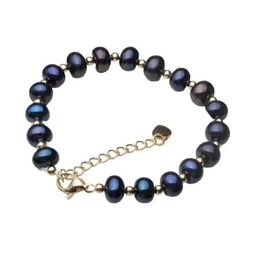 Fashion Freshwater Black Pearl Adjustable Bracelet