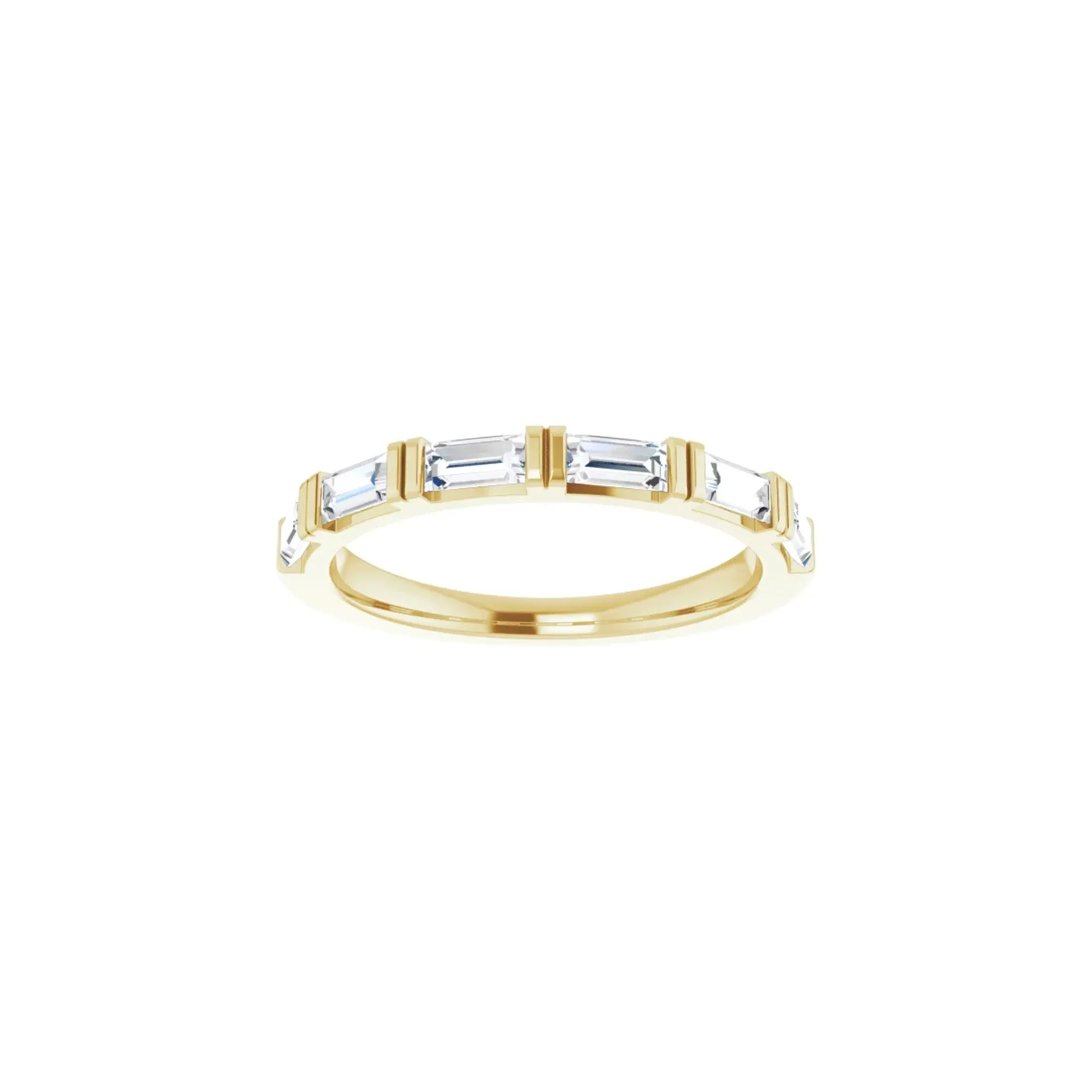 Five Stone Bar Ring Yellow Gold