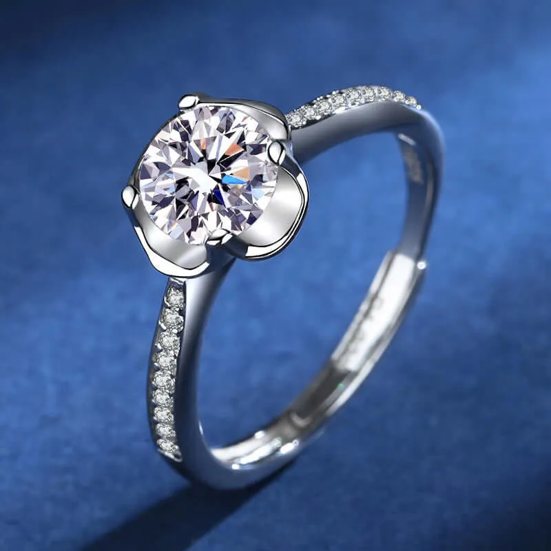 Four Leaf Clover Moissanite Ring