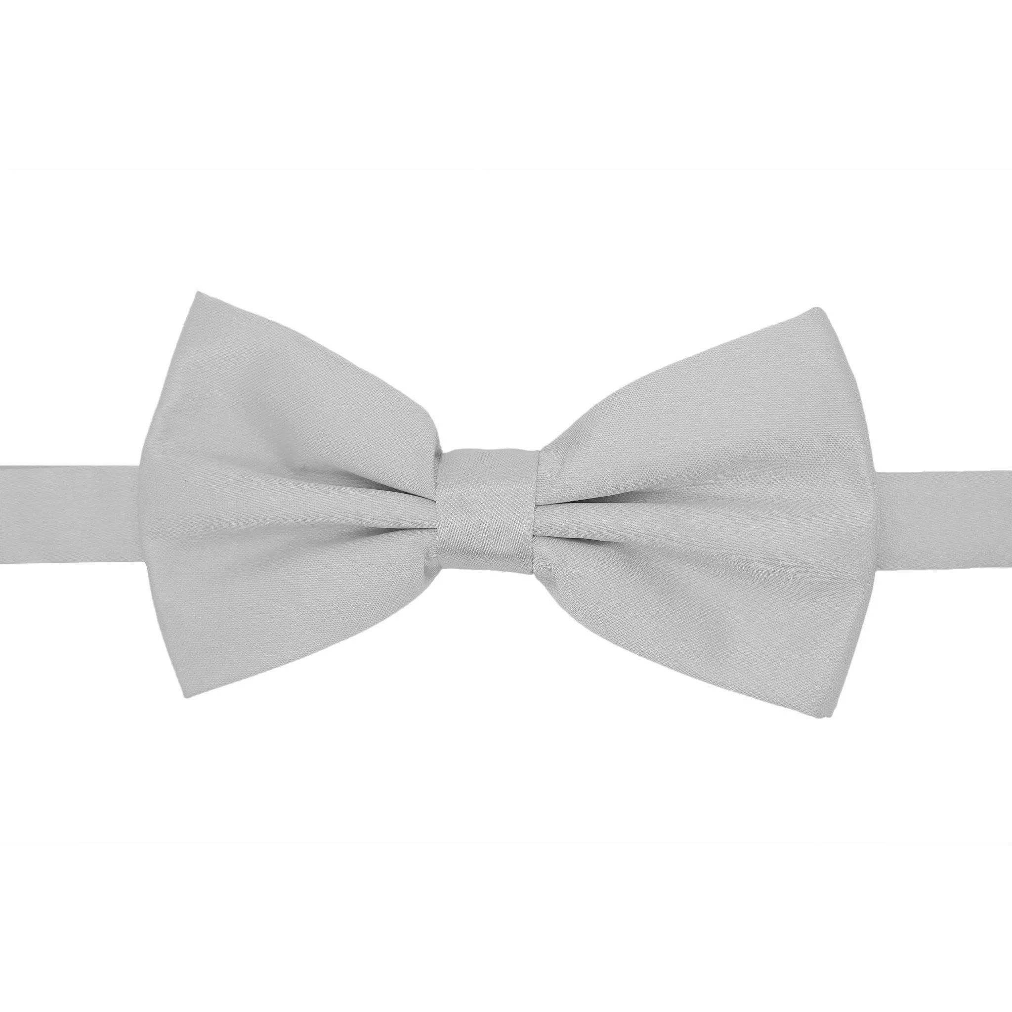 Gia Silver Satin Adjustable Bowtie