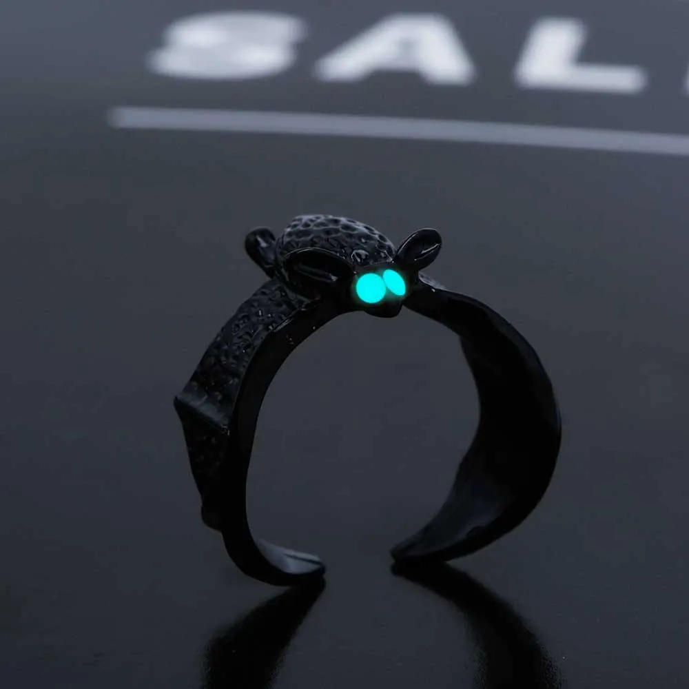 Glow in the Dark Flying Bat Ring