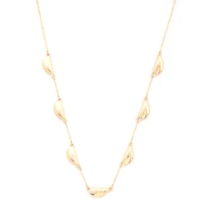 Gold Metal Drops Necklace