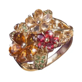 Golden Corsage Ring