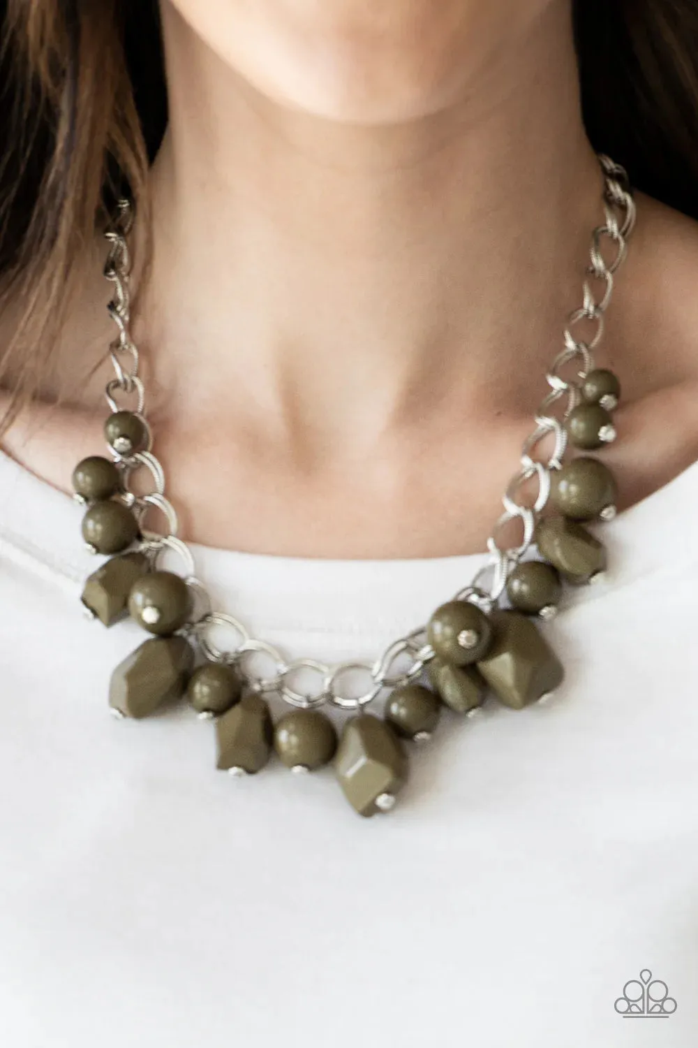 Gorgeously Globetrotter  Green Necklace