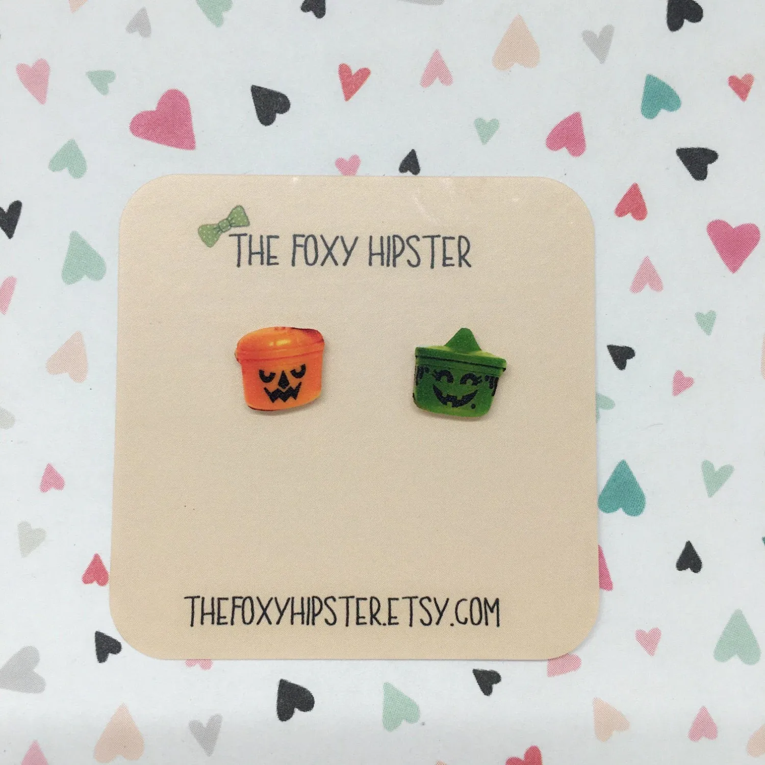 Halloween Bucket Stud Earrings