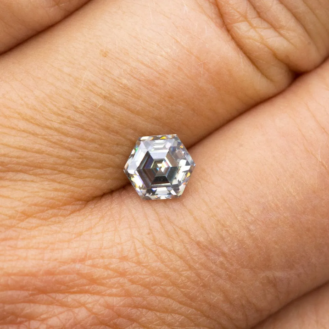 Hexagon Gray 6mm Moissanite Loose Stone