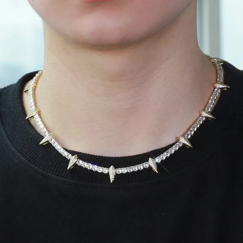 Hip Hop New Wolf Teeth Zircon Necklace