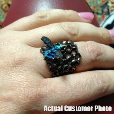 Honeycomb Bee Ring