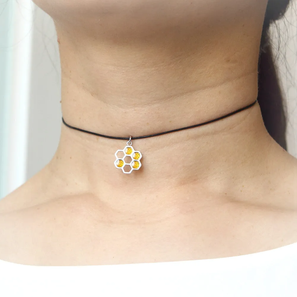 Honeycomb Charm Choker