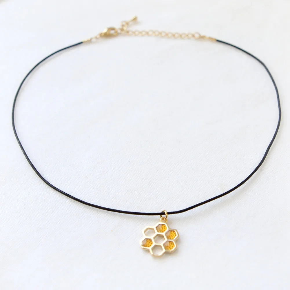 Honeycomb Charm Choker