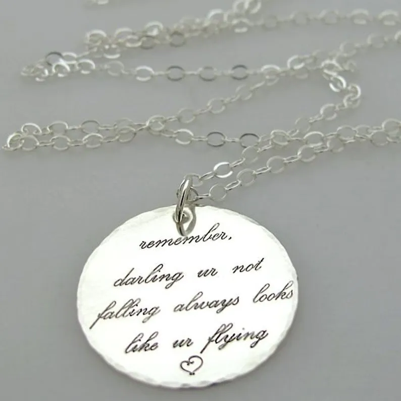 Inspirational Quote Pendant Necklace