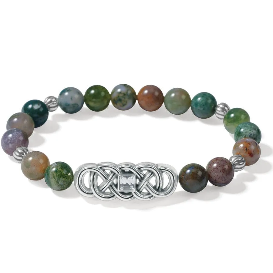 Interlok Lustre Jasper Stretch Bracelet