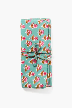 Jewelry Roll Up Case Turquoise