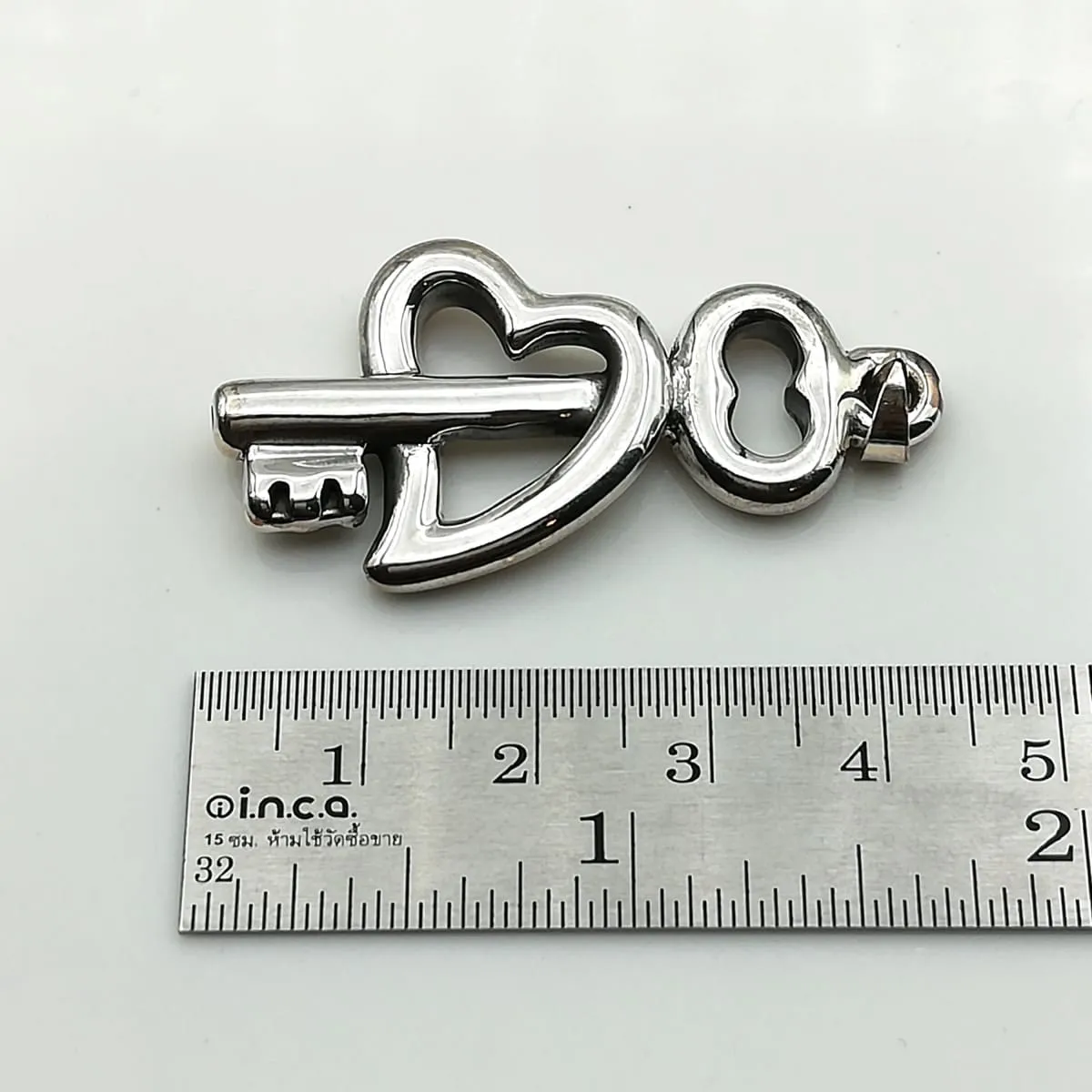 Key to your heart pendant - Silver key pendant - Charm for lovers - Silver charm necklace - PD47