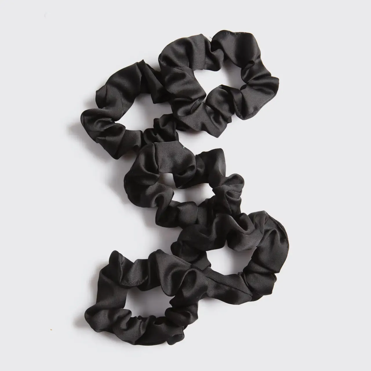 Kitsch | Satin Sleep Scrunchies 5pc - Black