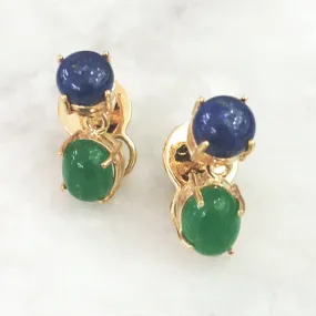 Lapiz Lazuli & Green Jade Separates Earrings