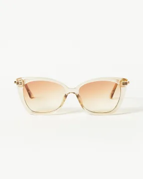 Le Specs Lyra Sphere Cat-Eye Sunglasses | Fawn/Pearl