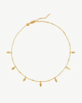 Leaf Charm Choker | 18ct Gold Plated Vermeil