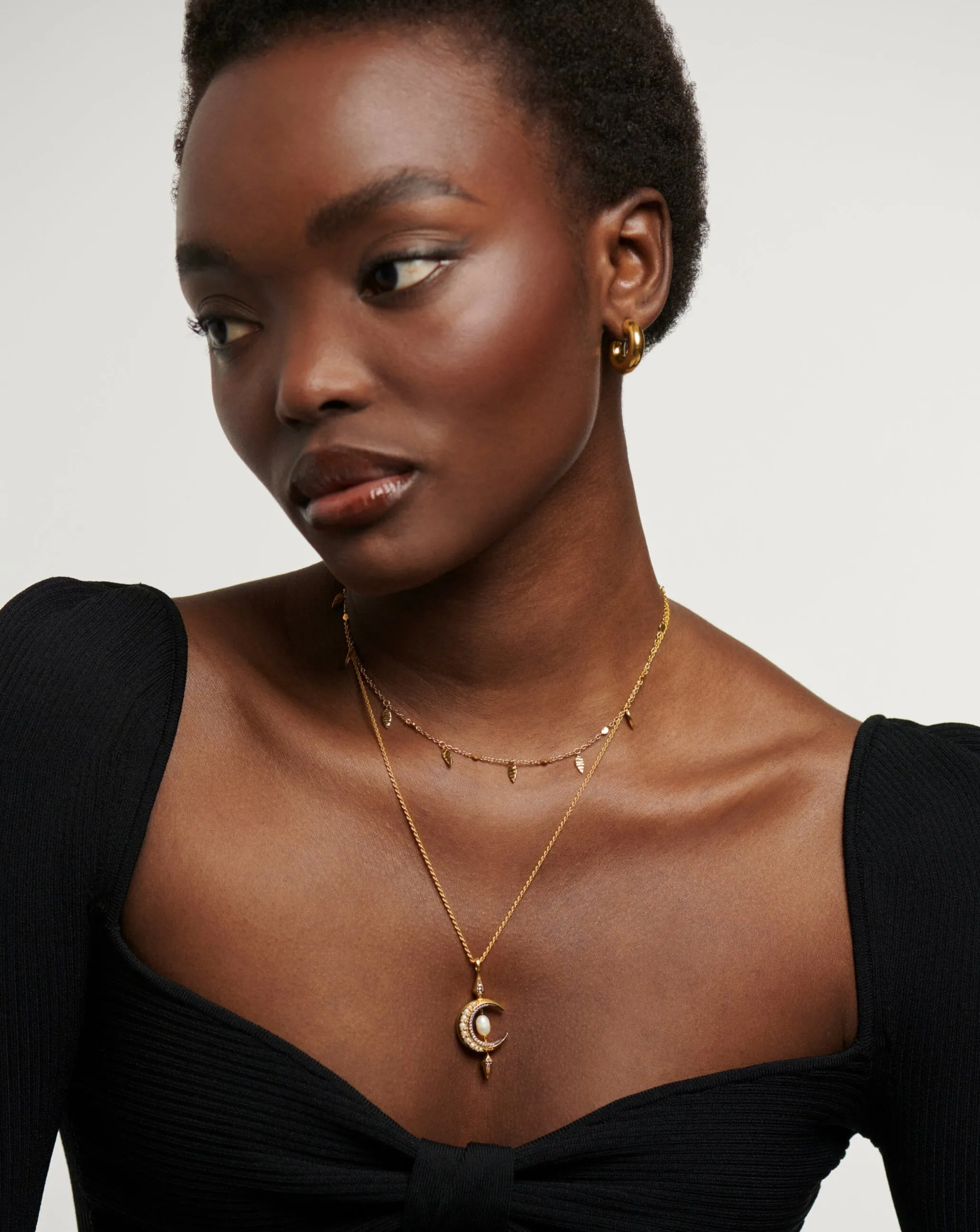 Leaf Charm Choker | 18ct Gold Plated Vermeil