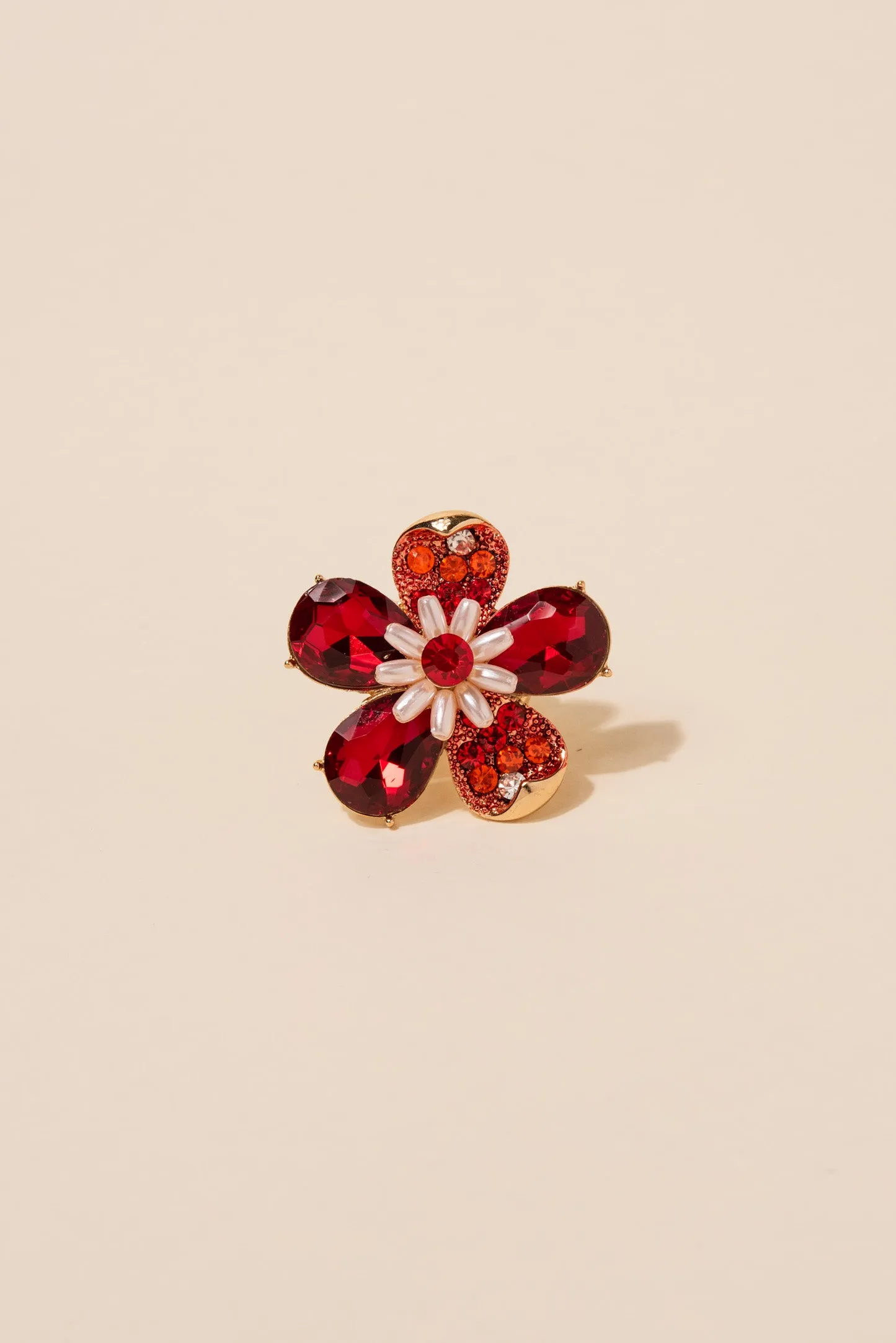 Leah Daisy Rhinestone Ring