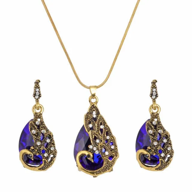 Luxury Crystal Peacock Jewelry Set