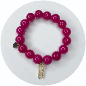 Magenta Jade with Pavé BOSS Pendant