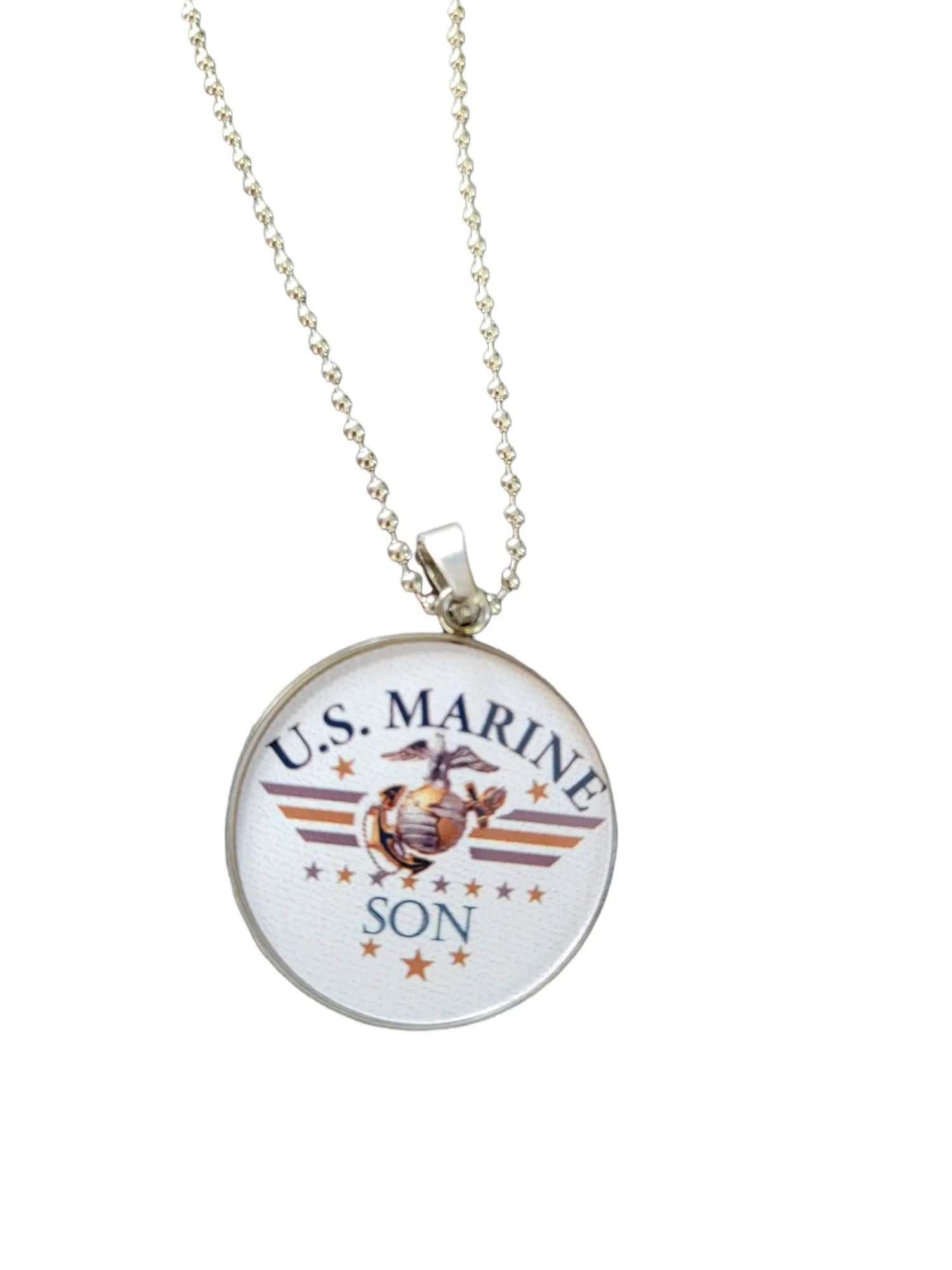 Marine Corp Son  Eagle Globe  Anchor Pendant Necklace