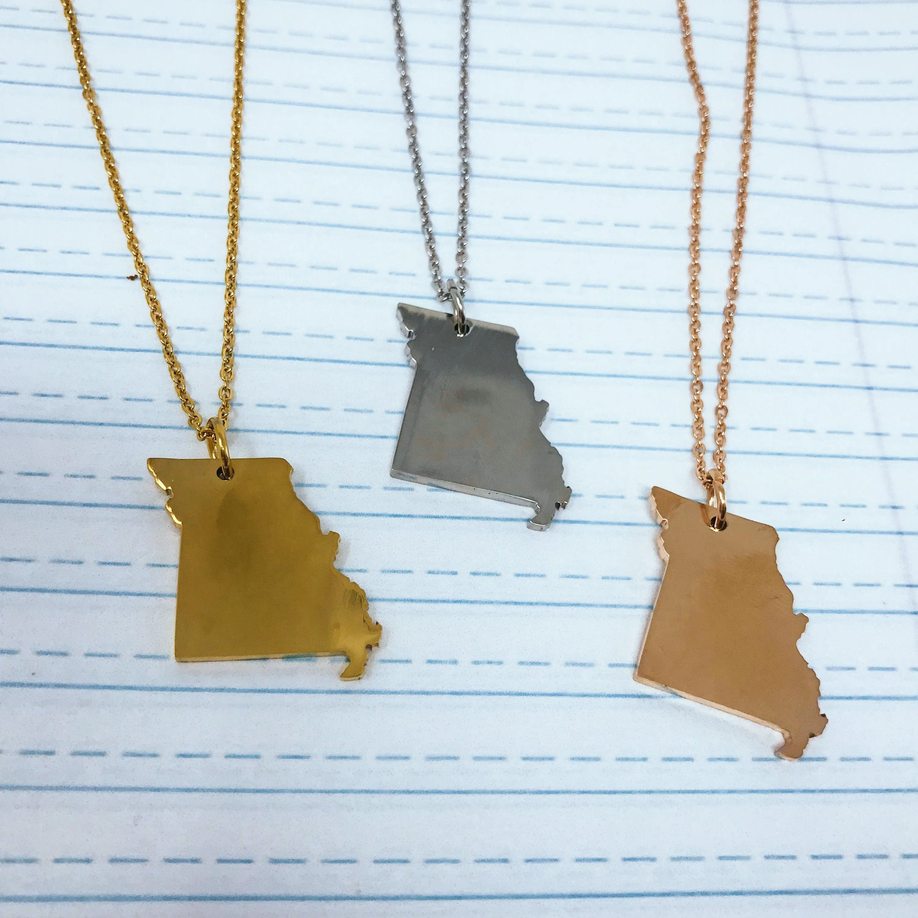 Missouri State Silhouette Necklace