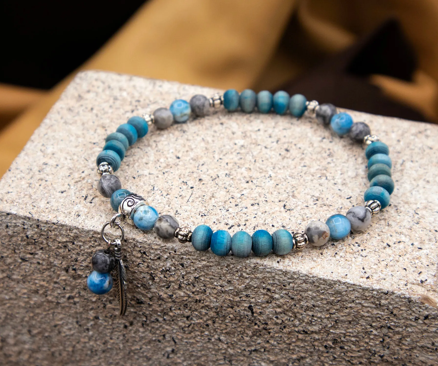 Natural Stone Bracelets by Bobby R. Blue