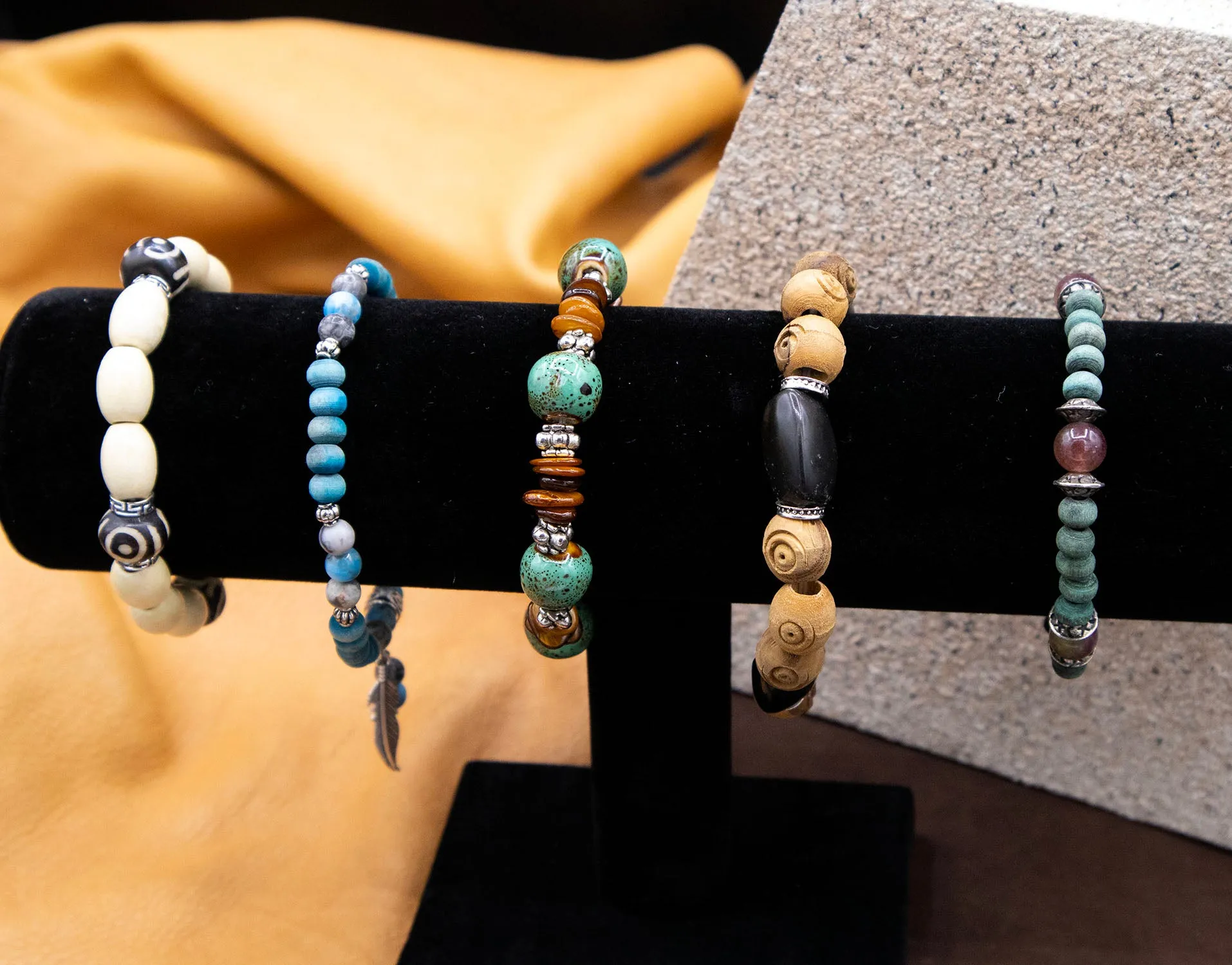 Natural Stone Bracelets by Bobby R. Blue