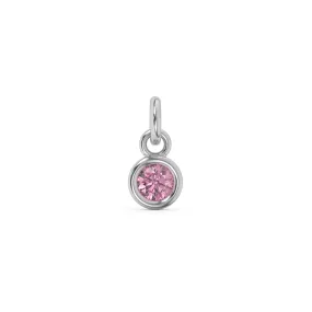 October Birthstone Charm | Sterling Silver