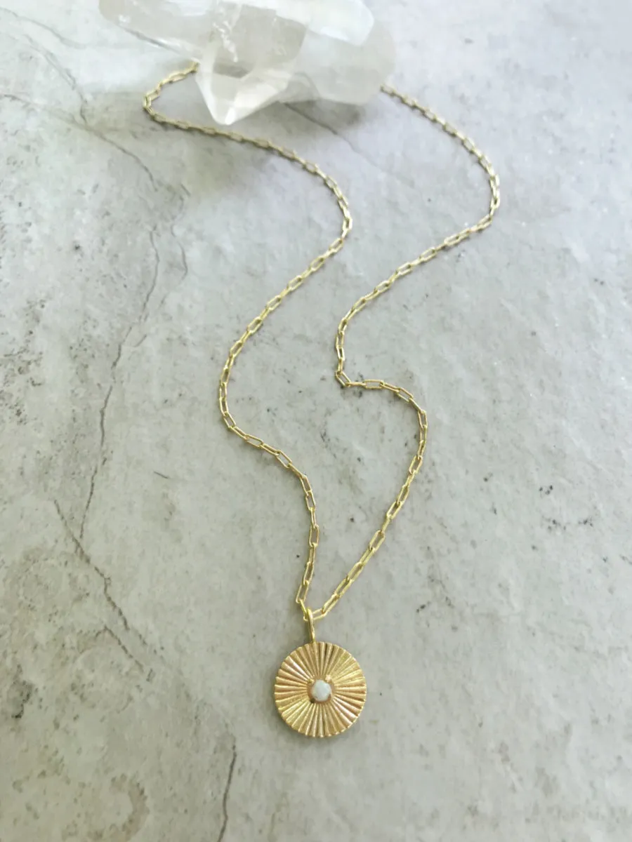 Opal Sunburst Necklace