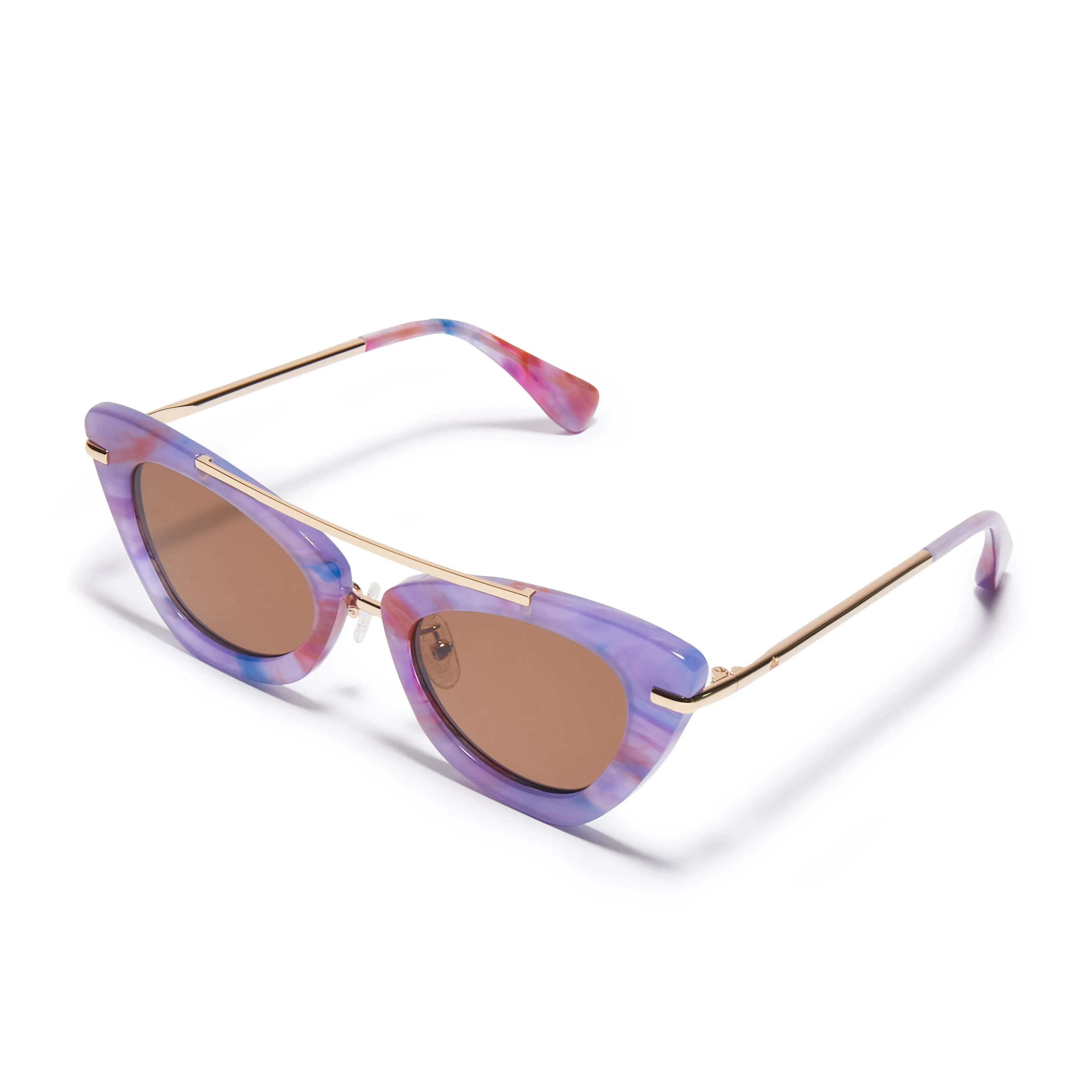 ORCHID CAT EYE AVIATOR SUNGLASSES