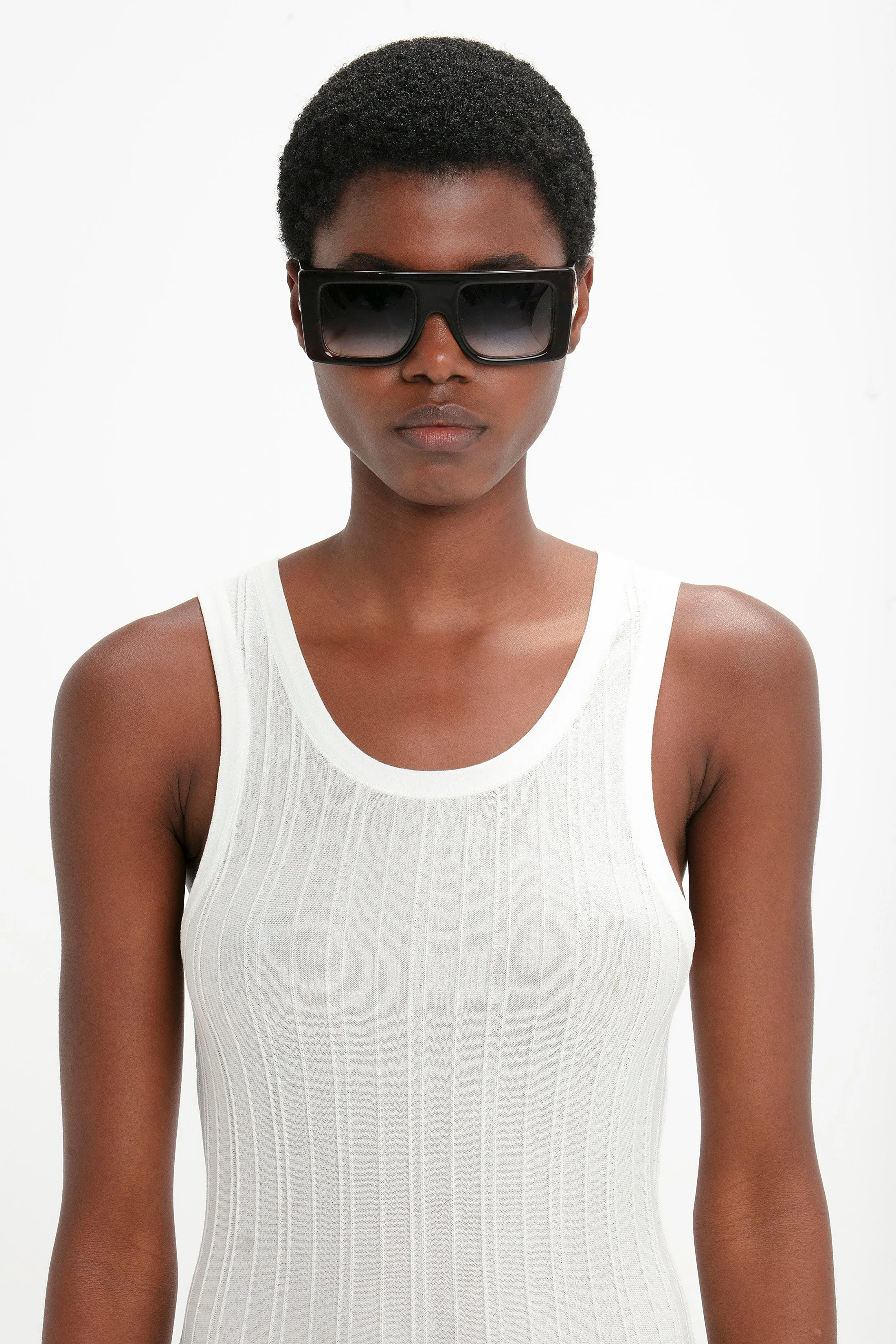 Oversized Frame Sunglasses In Black